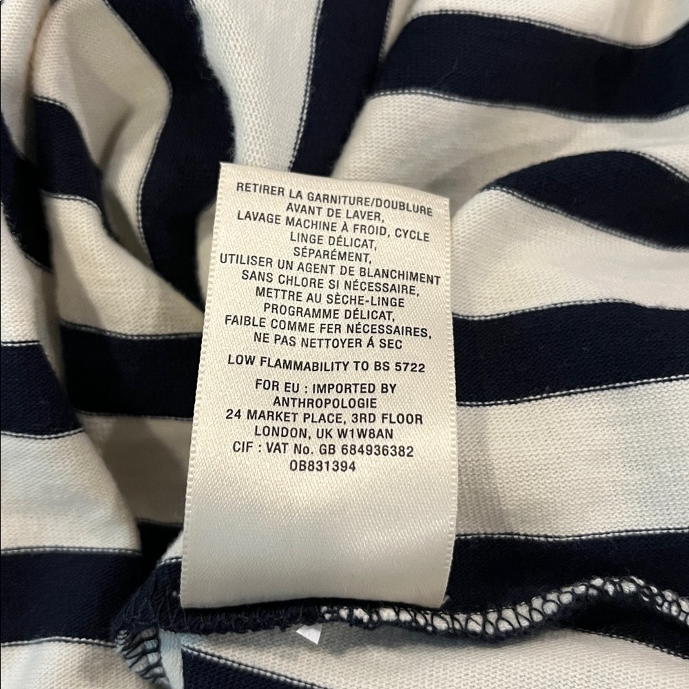 Anthropologie Black and White Striped Midi Dress - Picture 11 of 11